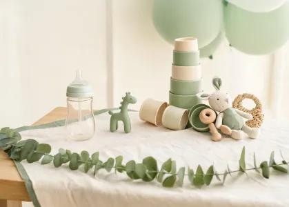 Baby care gift table